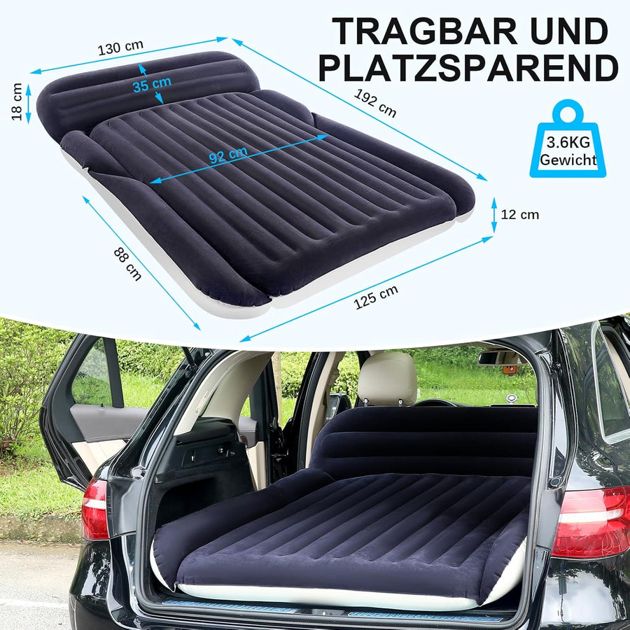 Matelas gonflable pour SUV avec pompe - Matelas gonflable de voiture d'extérieur pour dos SUV - Matelas de couchage portable BLEU