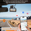 Dashcam Caméra embarquée 2,5 K 60 FPS 2,5 K + 1080P double caméra embarquée pour voiture avant arrière 5,8 GHz intégrée WiFi & GPS Carte 64 Go Écran tactile Capteur G Enregistrement