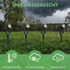 Lot de x4 éclairage de jardin LED, chaud blanc 3200K LED éclairage, IP65 éclairage étanche extérieur avec lampe de pointe pour extérieur jardin gazon décoratif