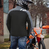 Blouson Moto Homme Taille L avec Protections CE – Logo Réfléchissant, 4 Poches, Veste Moto 4 Saisons Respirante avec Doublure Thermique Amovible et Fermetures d’Aération NOIR