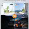 Dashcam Caméra embarquée 2,5 K 60 FPS 2,5 K + 1080P double caméra embarquée pour voiture avant arrière 5,8 GHz intégrée WiFi & GPS Carte 64 Go Écran tactile Capteur G Enregistrement