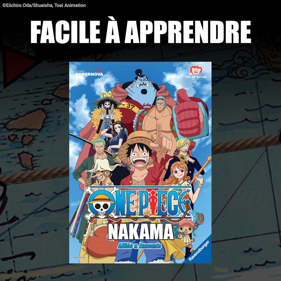Ravensburger - Jeu de Société One Piece Nakama - Alliés & Ennemis - Jeu de Société Manga Coopératif - 1-5 Joueurs - 10 Ans et Plus - Partie de 30 Minutes - Version Française