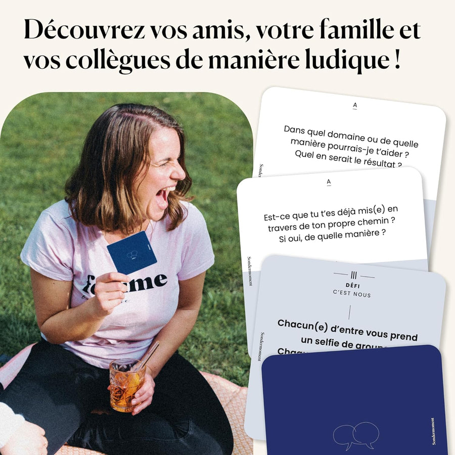 Jeu de Questions pour la Famille et Les Amis Jeu de société pour la Pleine Conscience et Les discussions