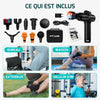 Pistolet de Massage Musculaire Avec 20 Vitesses Réglables Masseurs Électriques Portables, 8 Embouts pour Tissus Profonds, Épaules, Dos et Corps Entière Appareil de Massage