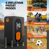 Gonfleur pneus Voiture, Compresseur à Air Portatif , Mini Compresseur Voiture Portable Electrique pompe a velo, Inflator Affichage Numérique et Lumière LED Vélos Motos Ballons Flexible de 15 cm