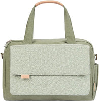 Sac à Langer 23L Quotidien Nombreux Rangements Pochette Amovible 3L 6 Accessoires Inclus Matelas à Langer Pochette Isotherme Pochette Tétine VERT
