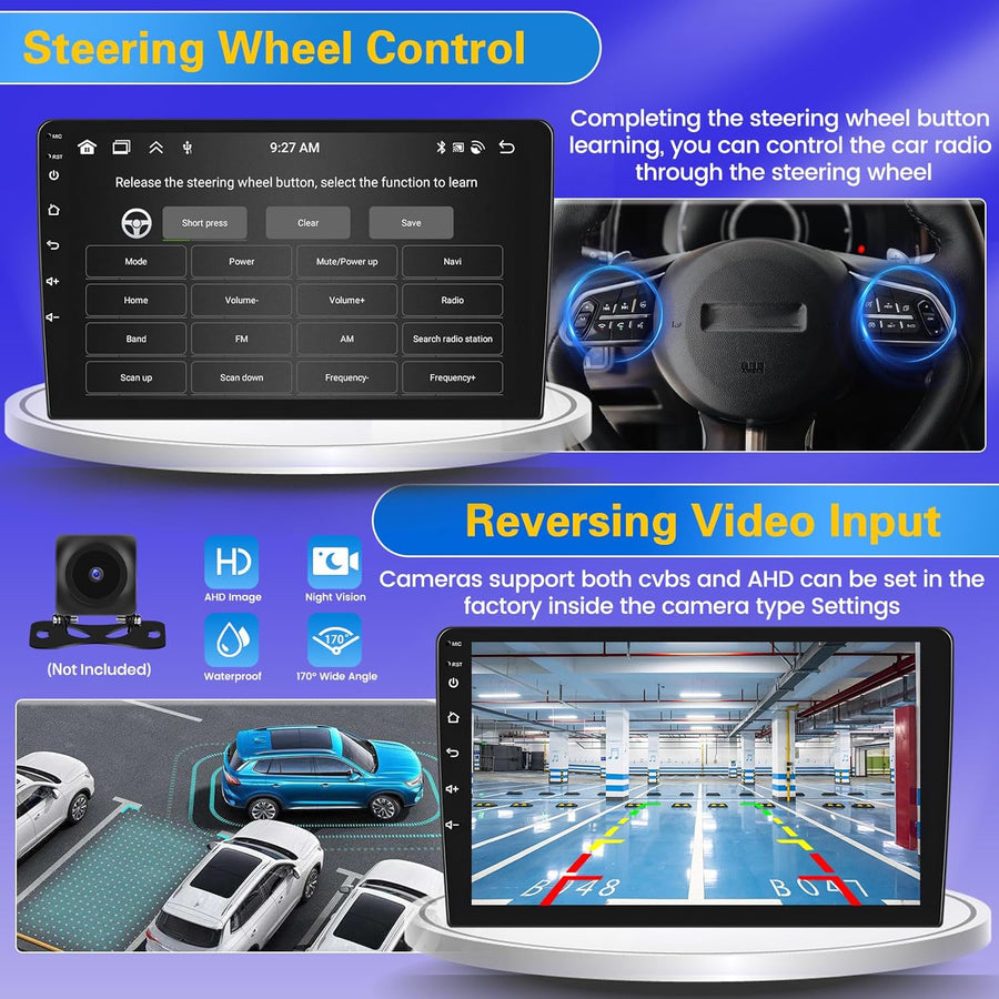 Autoradio Android 13 4Go+64Go pour Seat Ibiza 2009-2013 avec sans Fil Carpaly&Android Auto& MirrorLink, 9" IPS Ecran Tactile Radio Voiture avec Bluetooth 5.0/GPS/FM/WiFi/SWC/32EQ