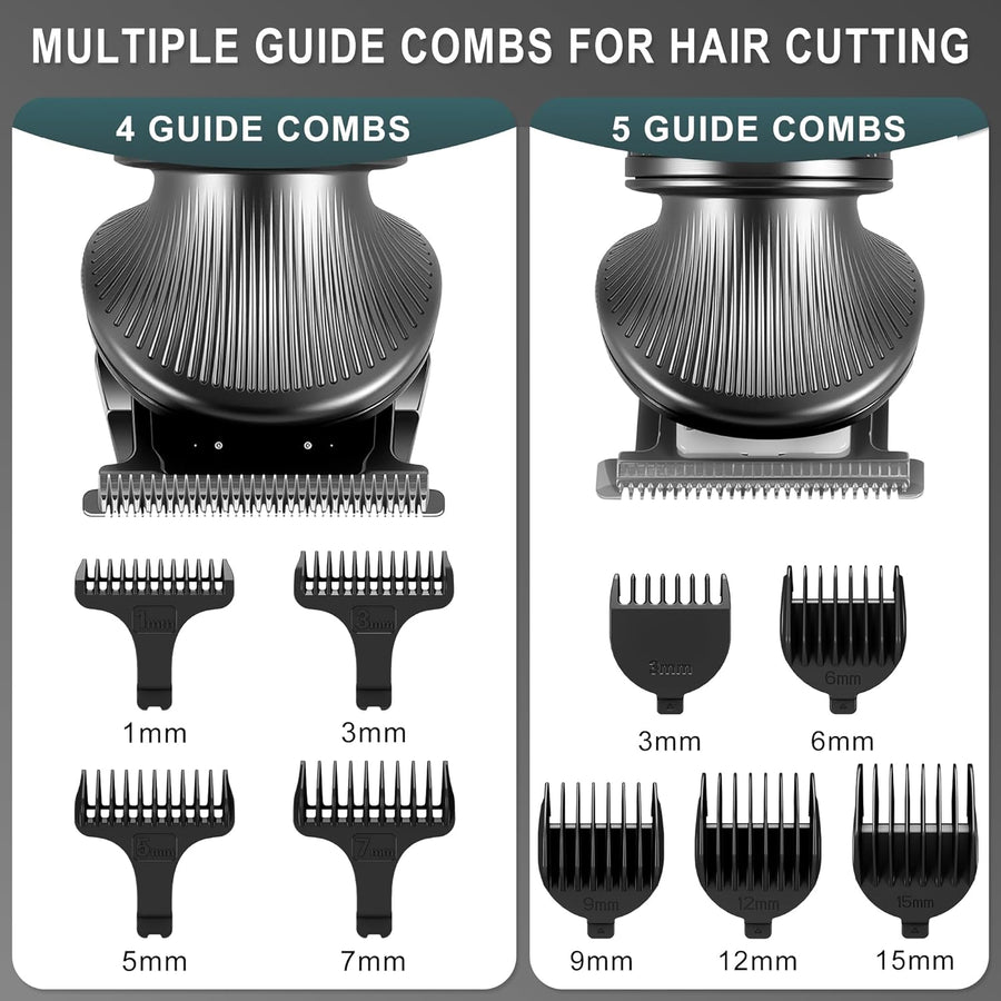 Tondeuse Barbe Homme Tondeuse Cheveux Professionnelle Avec Lame en T de Coupe de Cheveux Chauve 0 mm Rasoir électrique Tondeuse Corps de Précision pour Nez 7 en 1