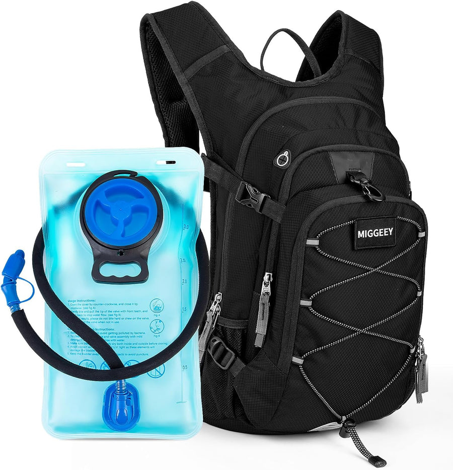 Sac à Dos d'hydratation 18L avec Poche d'hydratation 3L, Grand Sac de Rangement Daypack Pour Vélo Course