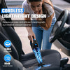 Aspirateur Voiture Puissant Sans Fil avec Station de Recharge et Éclairage LED, 25000Pa Aspirateur a Main avec Filtre Lavable, Humide et Sec