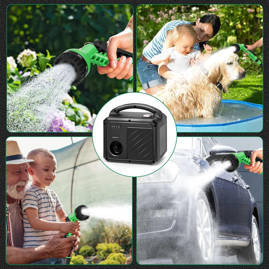 Pompe auto-amorçante portable pour Makita 18 V batterie, (outil uniquement, pas de batterie), avec tuyau de sortie d'eau de 15 mètres, pistolet à eau haute pression