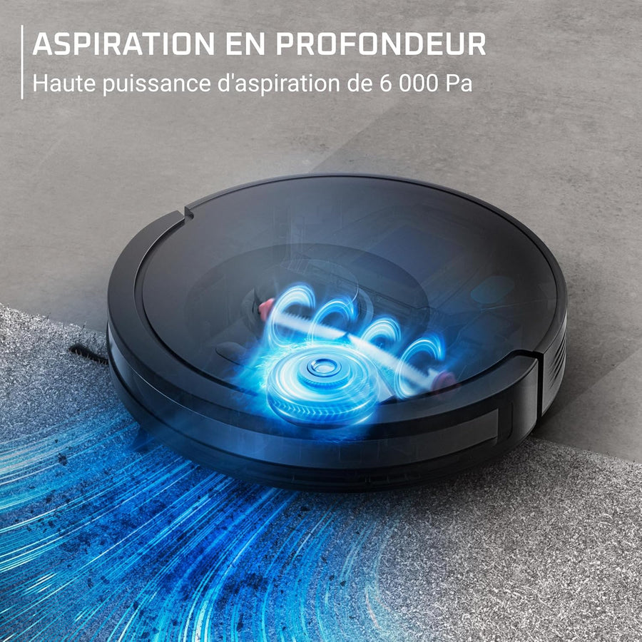 Rowenta X-PLORER Serie85, Aspirateur robot laveur, Aspiration en profondeur, Navigation intelligente, Détection laser à 360°, RR87C5FE NOIR