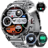 LIGE Montre Connectée Homme avec LED Lampe/1,85'' HD Écran/800mAh, Smartwatch Homme avec Appel Bluetooth,IP68 Étanche 111 Modes Sportifs/Fréquence Cardiaque/SpO2/Suivi du Sommeil Android iOS