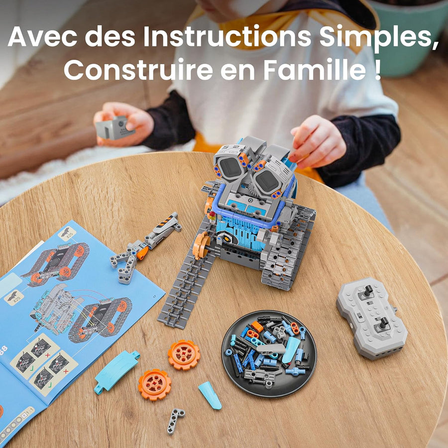 Robots pour Enfants, 5 en 1 Robot Jouet avec App & Télécommande, Robotique Programmable STEM (435 pièces)