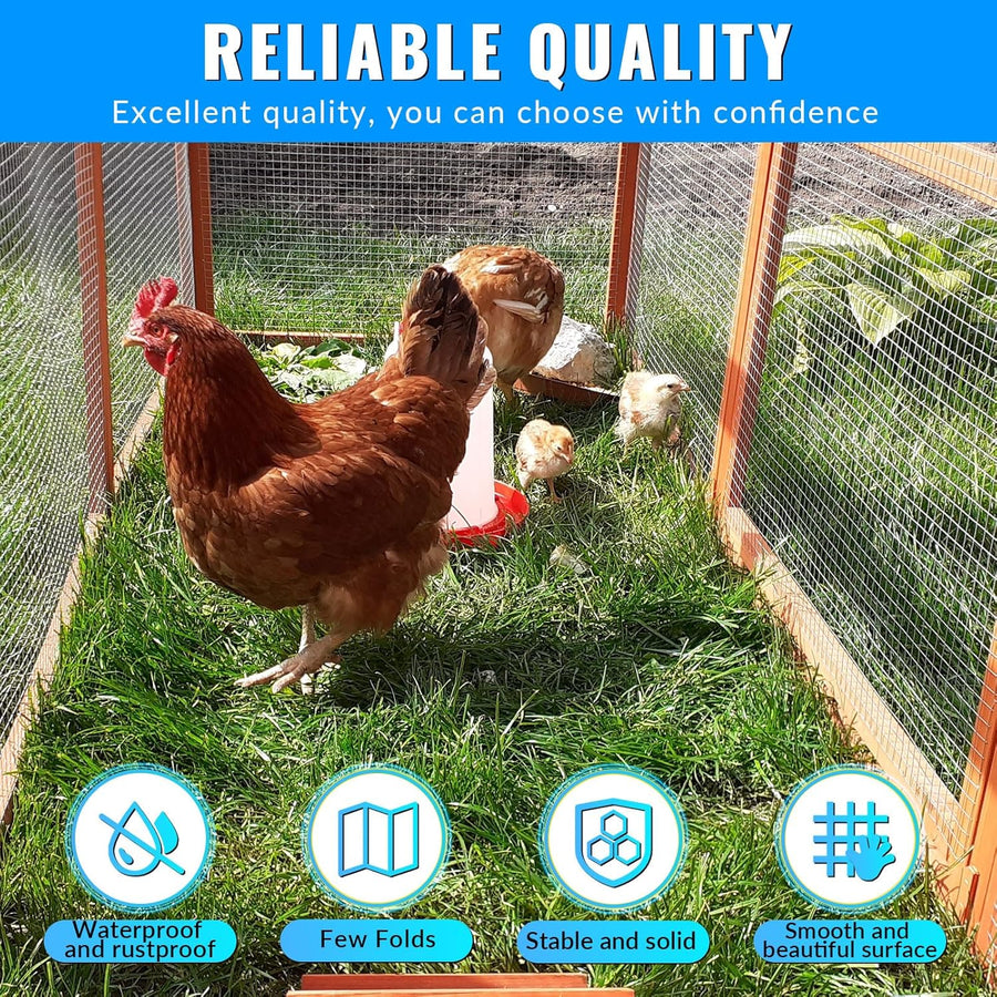 Grillage à Mailles Fines 1 m x 10 m, Grillage pour Volière 6 mm x 6 mm, Rouleau de Grillage Galvanisé, Grillage anti-campagnols, Grillage Métallique pour Lapins, Grillage pour Poules