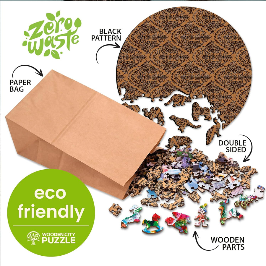 Puzzle en Bois Zodiac Bleu 250 Pièces Taille 33*28cm