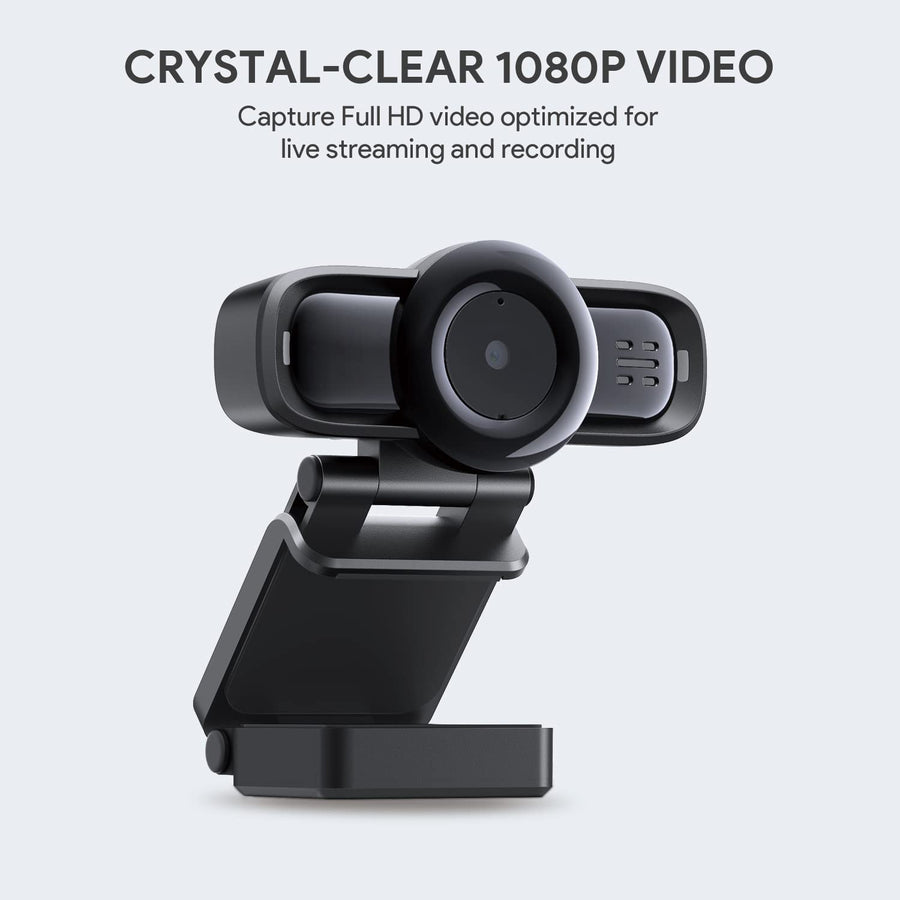 Webcam 1080p avec Mise au Point Automatique, Caméra de Streaming Micro Réduction de bruit