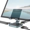 Stand Tablette Station d'accueil USB-C 8 en 1 4K HDMI, USB 3.0, 60W PD, Audio 3,5 mm, SD/TF