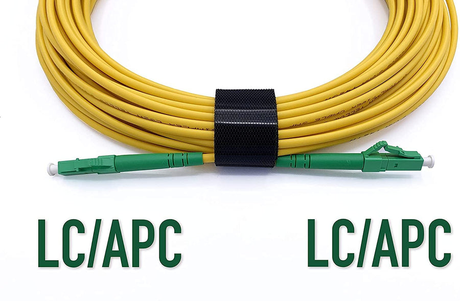 Câble à Fibre Optique LC/APC à LC/APC Monomode Simplex, 9/125 μm Jarretière Optique LSZH (50M)