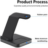 Station de Charge Rapide Sans Fil 3 en 1 Compatible avec derniers smartphones NOIR