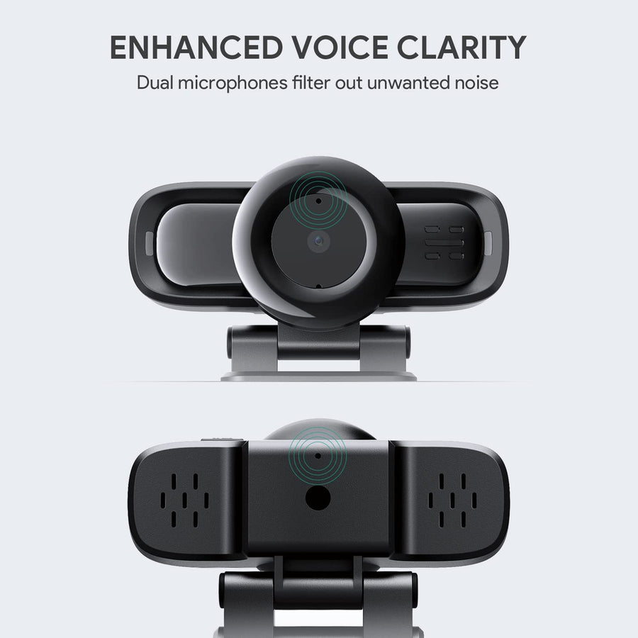 Webcam 1080p avec Mise au Point Automatique, Caméra de Streaming Micro Réduction de bruit