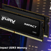 Kingston FURY Impact 16GB (2x8GB) 1866MHz DDR3 CL11 Mémoire d’ordinateur Portable Kit de 2