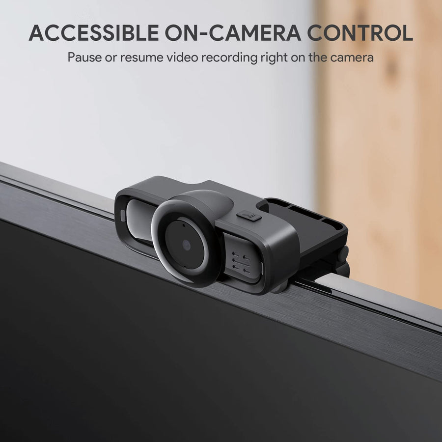 Webcam 1080p avec Mise au Point Automatique, Caméra de Streaming Micro Réduction de bruit