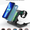 Station de charge sans fil pliable 3 en 1 Puissance 15W Compatible smartphone smartwatch Qi