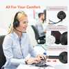 Casque Filaire Double Oreille Micro/contrôle en Ligne Connexion PC/Mac/Mobile USB A/Type-C/3