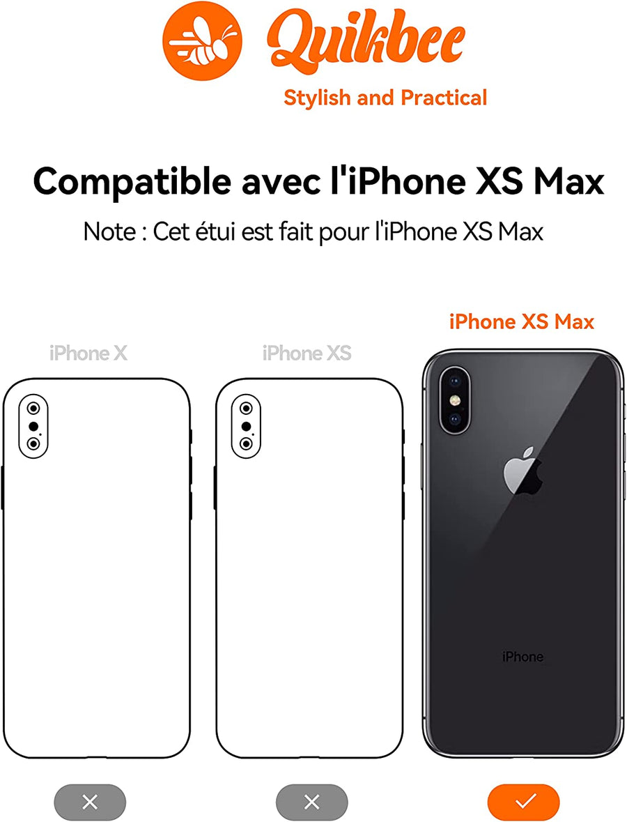 Coque de téléphone pour iPhone 6,5" XS MAX Protection de qualité Anti-Chute et Double Couche