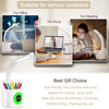 Lampe de Bureau LED 10W Veilleuse Chargement USB Porte-Stylo Reveil Lampe de Chevet RGB