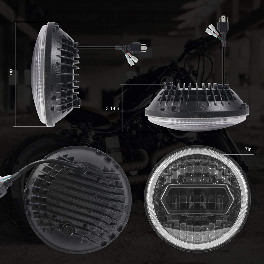 Phare LED Halo Puce 300W 30000LM Faisceau Lumineux Optique Antibrouillard avec Câbles