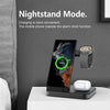 Station de Charge Rapide Sans Fil 3 en 1 Compatible avec derniers smartphones NOIR