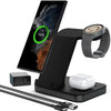 Station de Charge Rapide Sans Fil 3 en 1 Compatible avec derniers smartphones NOIR