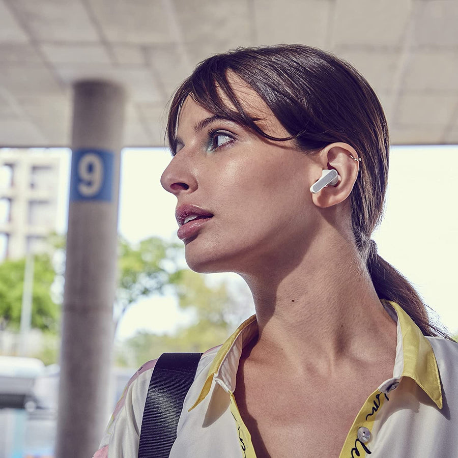 Ecouteurs sans fil bluetooth Autonomie 32h Energy Sistem Travel 6 ANC Moon BLANC