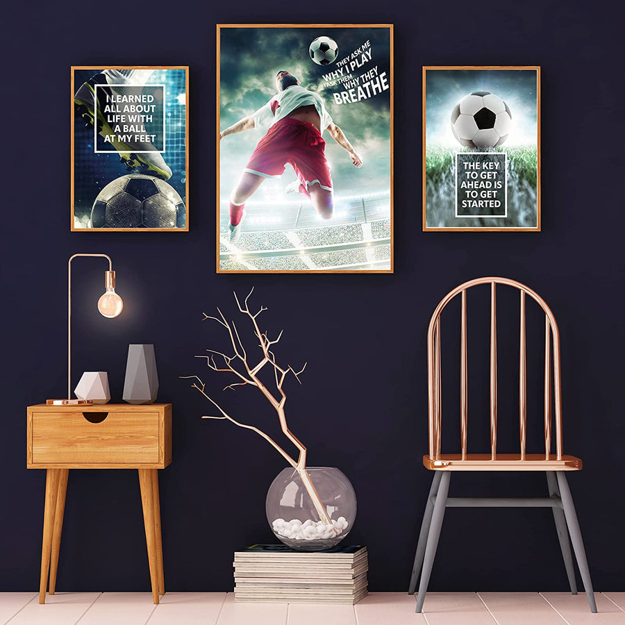 Ensemble d'affiches d'ambiance Football  8 collages de peintures murales enfant