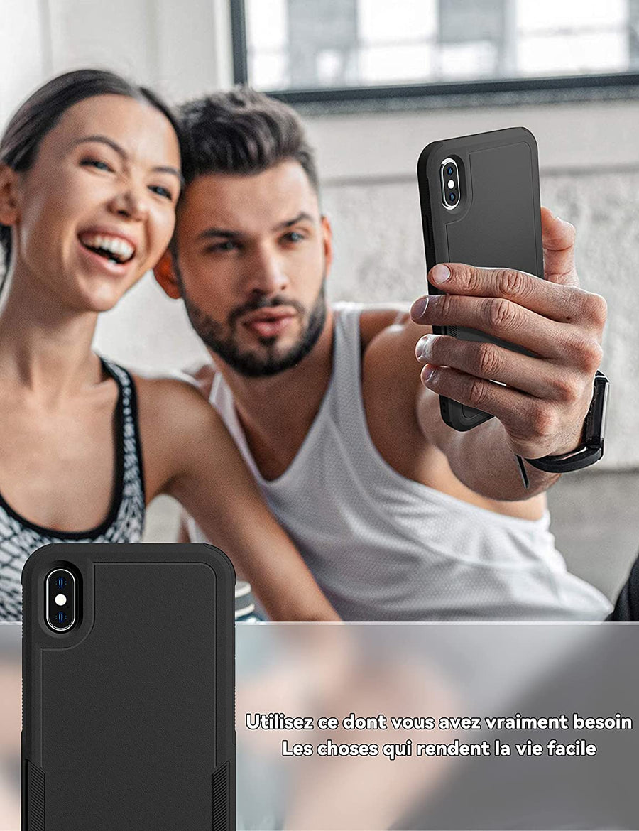 Coque de téléphone pour iPhone 6,5" XS MAX Protection de qualité Anti-Chute et Double Couche