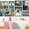 Ensemble d'affiches d'ambiance Football  8 collages de peintures murales enfant