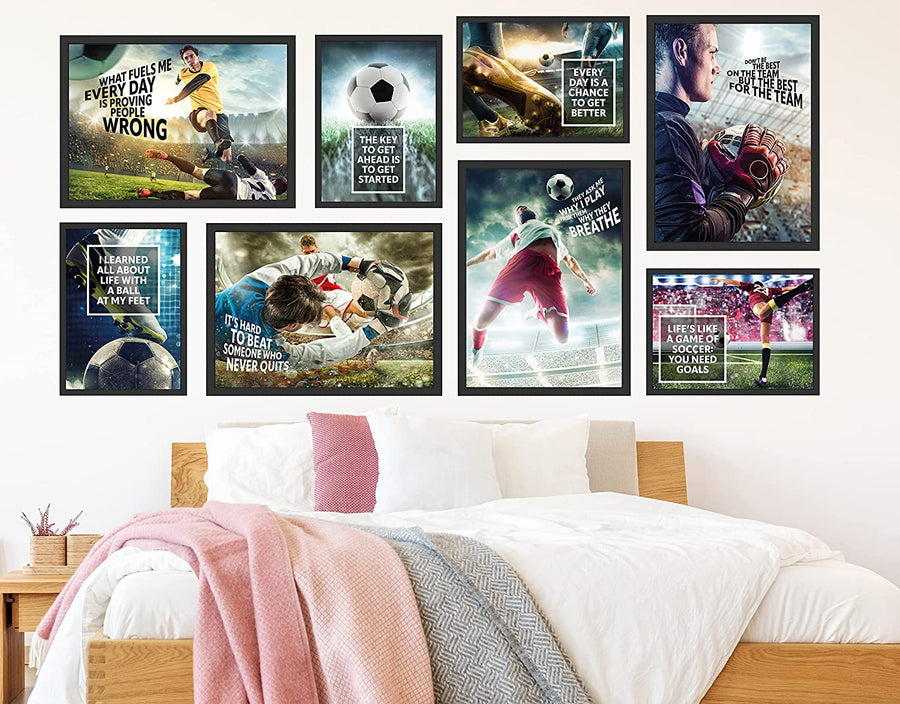 Ensemble d'affiches d'ambiance Football  8 collages de peintures murales enfant