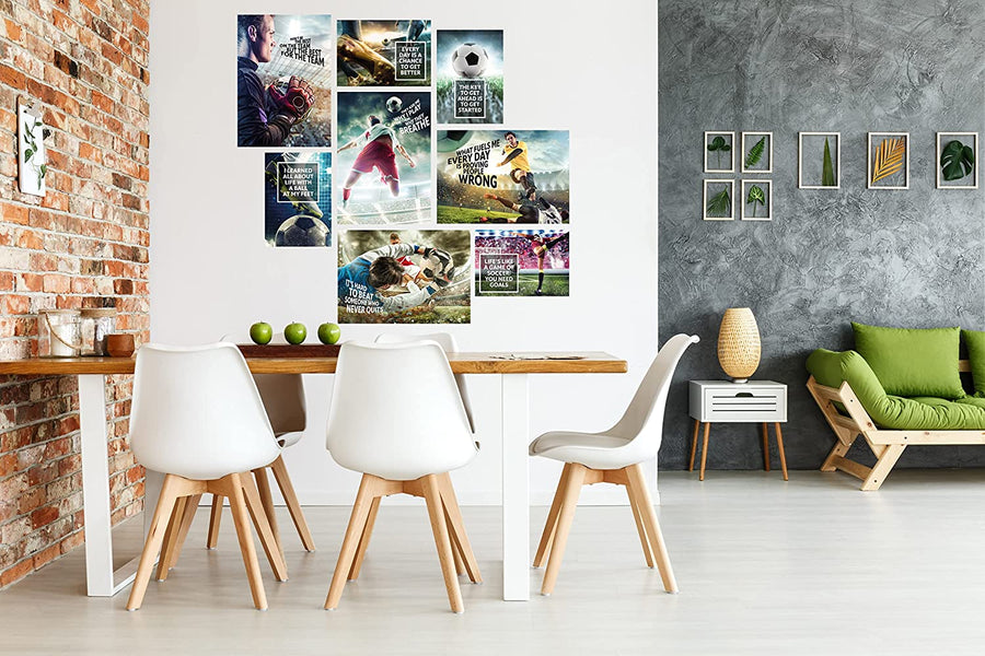 Ensemble d'affiches d'ambiance Football  8 collages de peintures murales enfant