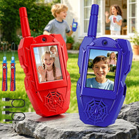 Jouet Talkie Walkie Video Enfant, Lot de 2 Talkie Walkie Enfants Rechargeable Longue Portée avec Caméra et Vidéo