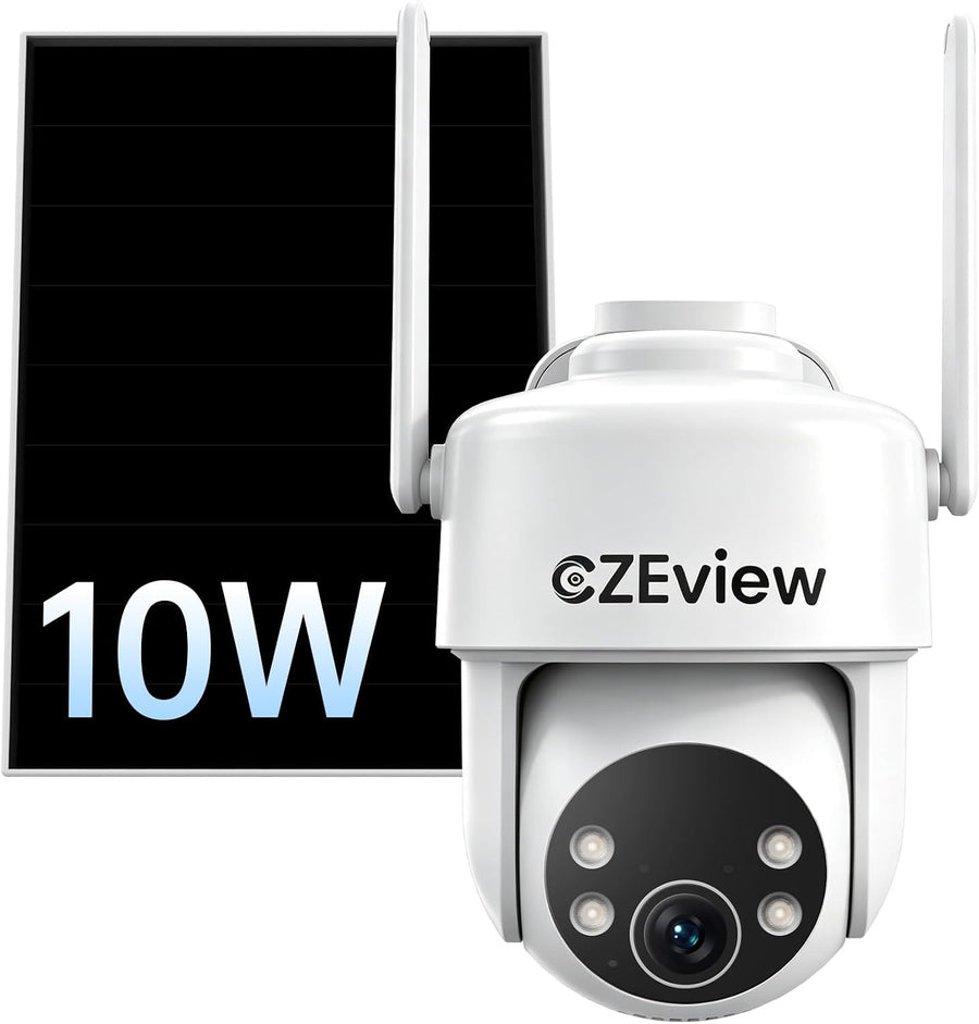 Caméra PTZ à Batterie HD 3MP | Sans WiFi, Enregistrement Continu, Alarme de Mouvement, Alimentation Solaire, Utilisation Extérieure