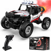 Voiture télécommandée 1:14 pour Enfants, Monster Truck Tout-Terrain 4x4 avec brumisateur, carrosserie en métal, lumières LED, fréquence 2,4 GHz