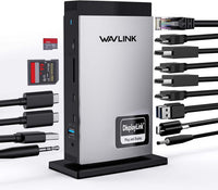 Docking Station DisplayLink Triple 4K60Hz HDMI,2DP pour ordinateur portable avec, pour M1~M5 Mac/Windows,Compatible avec MacBook Neo(Pas de chargement d'ordinateur portable)