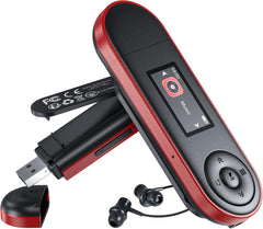 Lecteur MP3 64Go Bluetooth 5.3, Clé USB Plug & Play, Ultra-léger 28g, Boutons Physiques pour Utilisation à l'aveugle, Clip Sport pour Course à Pied, Lecture par Dossier, Radio FM, Enregistreur Vocal