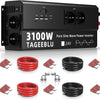 3100W Pur Sinus convertisseur 24v 220v Camion, transformateur 24v 220v, convertisseur pour véhicules avec Clip Alligator, 4 Prises UE et écran LCD