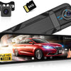 Dashcam Rétroviseur 1080P Avant et Arrière, Écran 9,7 Pouces Caméra Embarquée pour Enregistrer les Trajets, Renforcer la Visibilité et Faciliter les Manœuvres Quotidiennes en Voiture