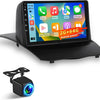 Autoradio Android pour Ford Fiesta 2009-2017: 2GB+64GB Écran Tactile IPS 9 Pouces 1280x720P pour Fiesta avec sans Fil CarPlay Android Auto, GPS, WiFi, Bluetooth 5.0, Écran Partagé + Caméra de Recul