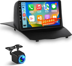 Autoradio Android pour Ford Fiesta 2009-2017: 2GB+64GB Écran Tactile IPS 9 Pouces 1280x720P pour Fiesta avec sans Fil CarPlay Android Auto, GPS, WiFi, Bluetooth 5.0, Écran Partagé + Caméra de Recul