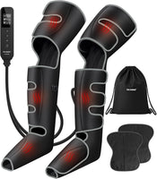 Masseur de jambes pour pieds, mollets, cuisses et chaleur 3 modes et 3 intensités pour soulager les tensions au quotidien et détendre les muscles des jambes